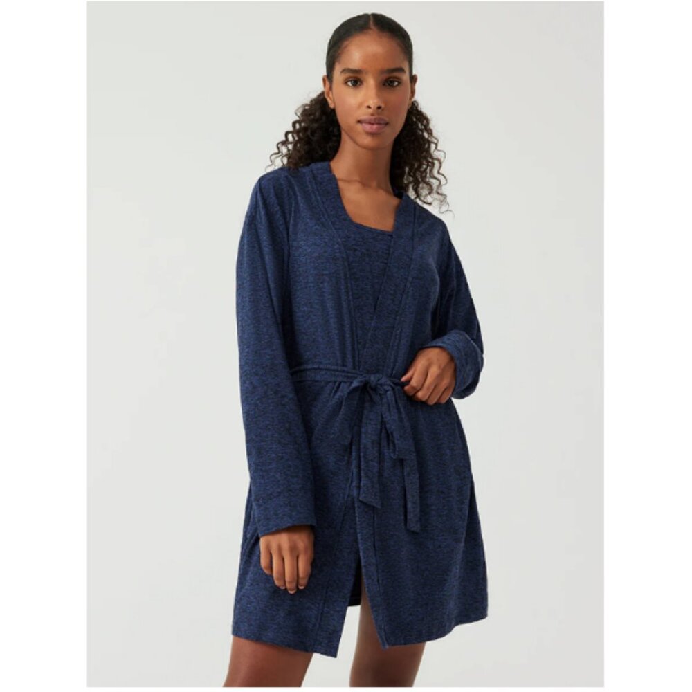 Outdoor Voices Cloudknit Robe in Navy